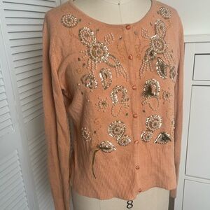 Sugarlips Embellished Coral Cardigan